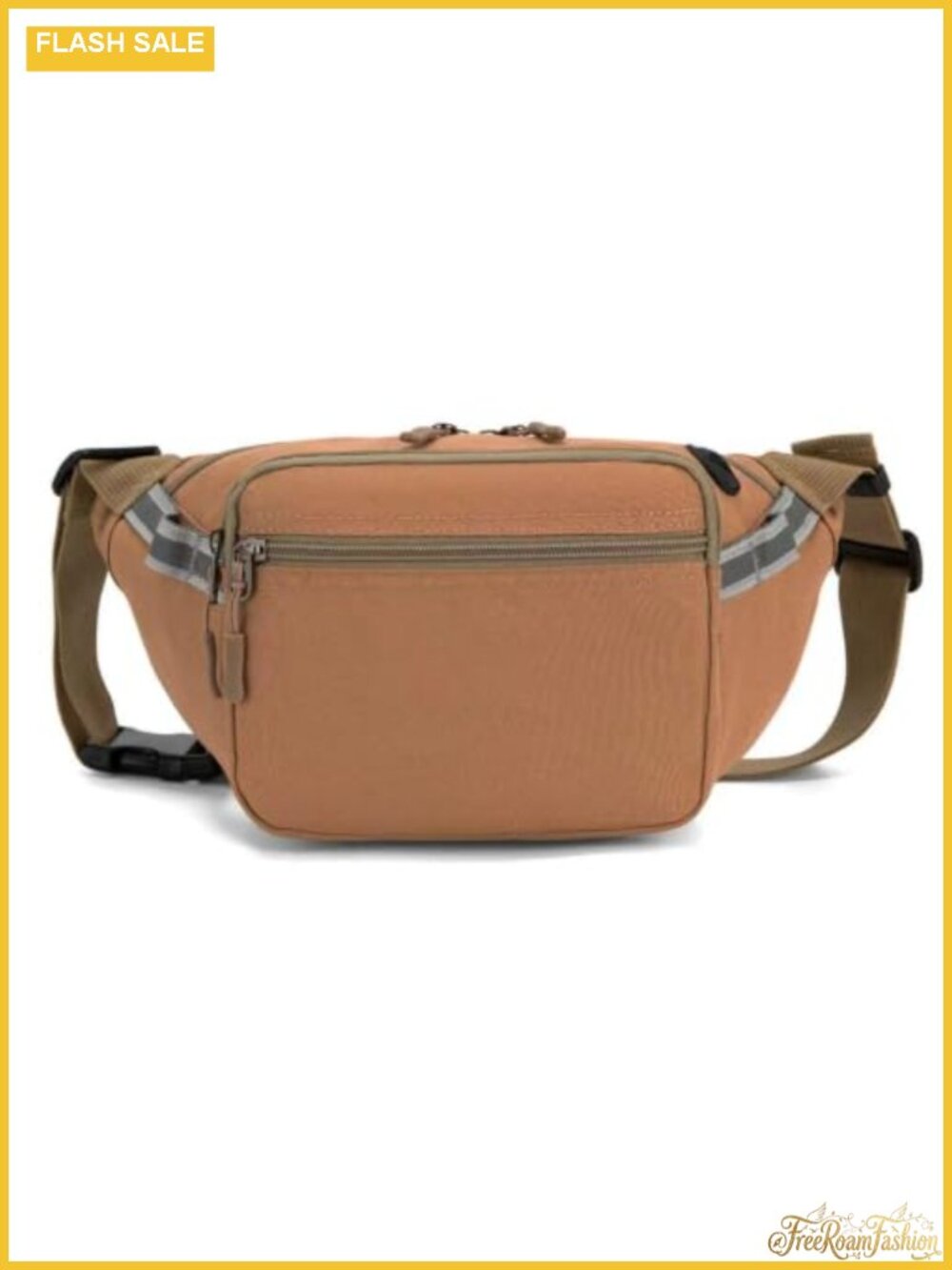 RFID Blocking Fanny Pack 5-Pocket Crossbody Hip Waist Bag 600D Oxford Travel